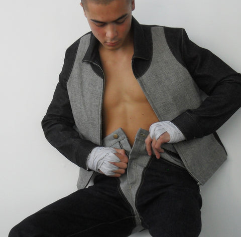 VESTED DENIM JACKET