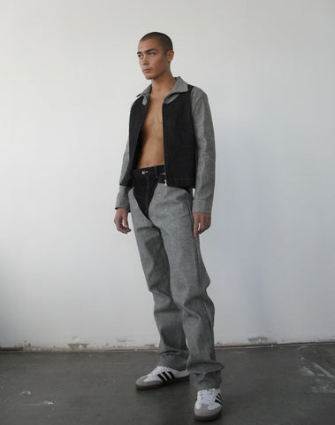 VESTED DENIM JACKET